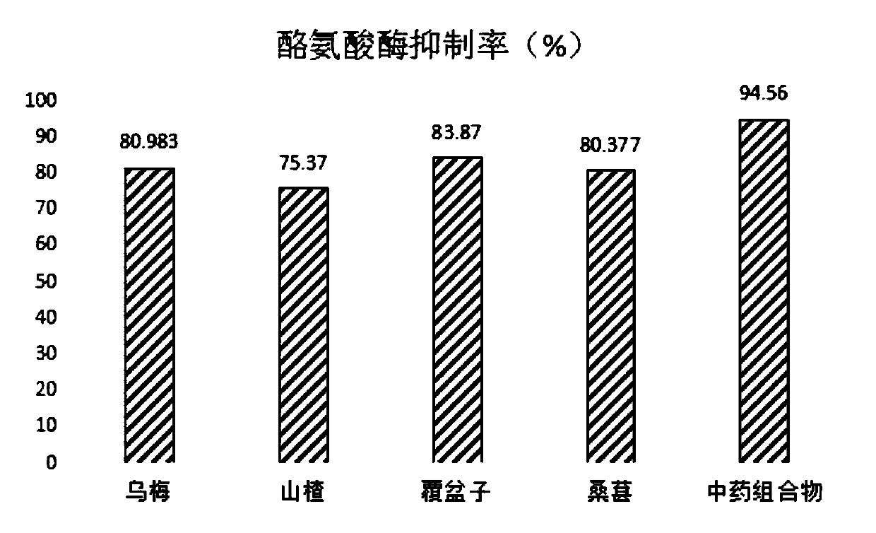 A traditional Chinese medicine composition with whitening function, preparation method and application