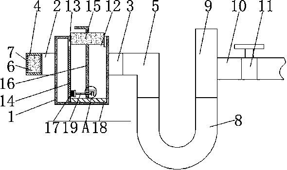 Sewage treatment device for kitchen sink