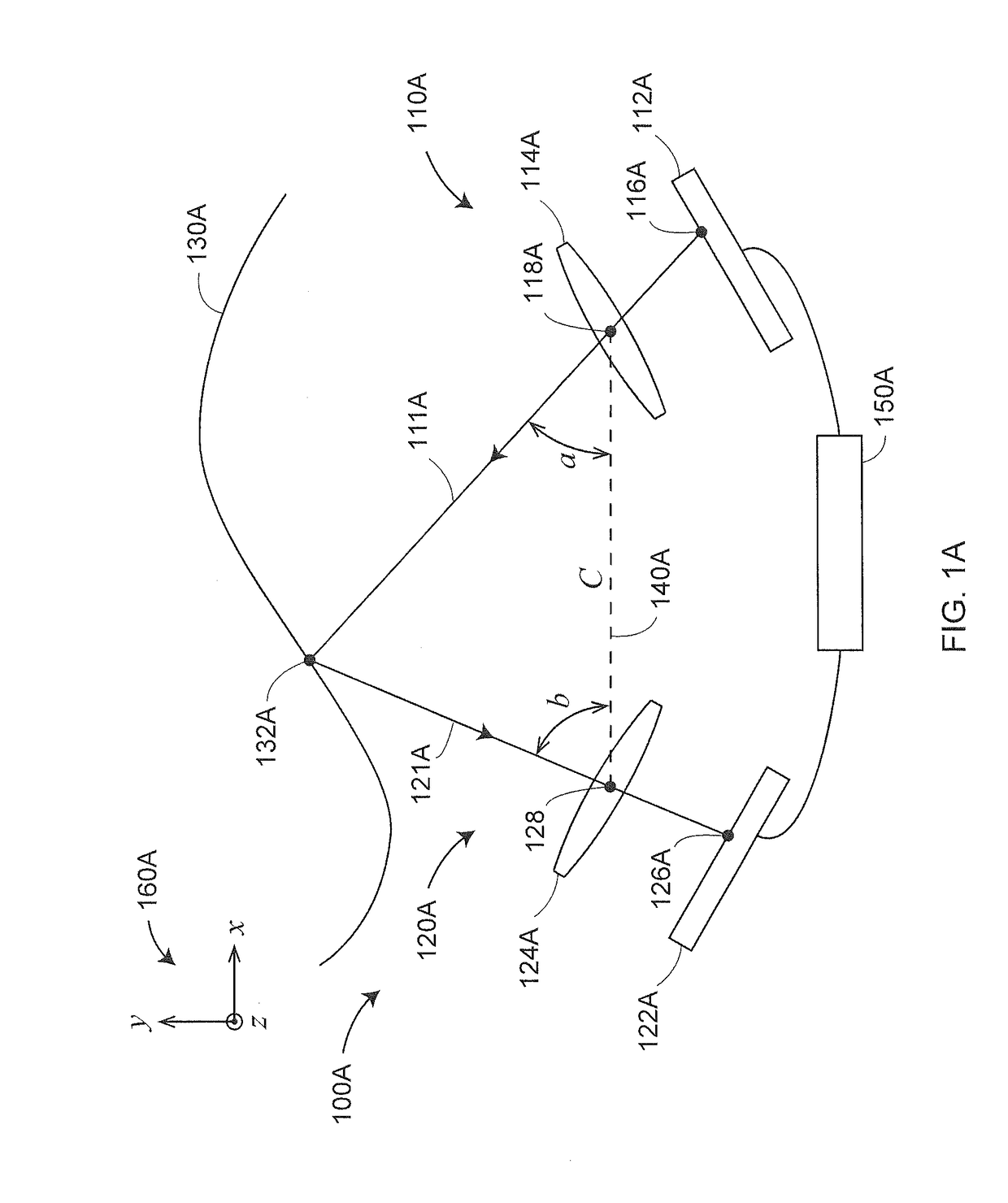 Aerial device that cooperates with an external projector to measure three-dimensional coordinates
