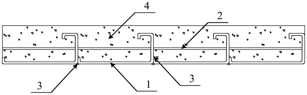 Stud-free tough combined bridge deck slab system