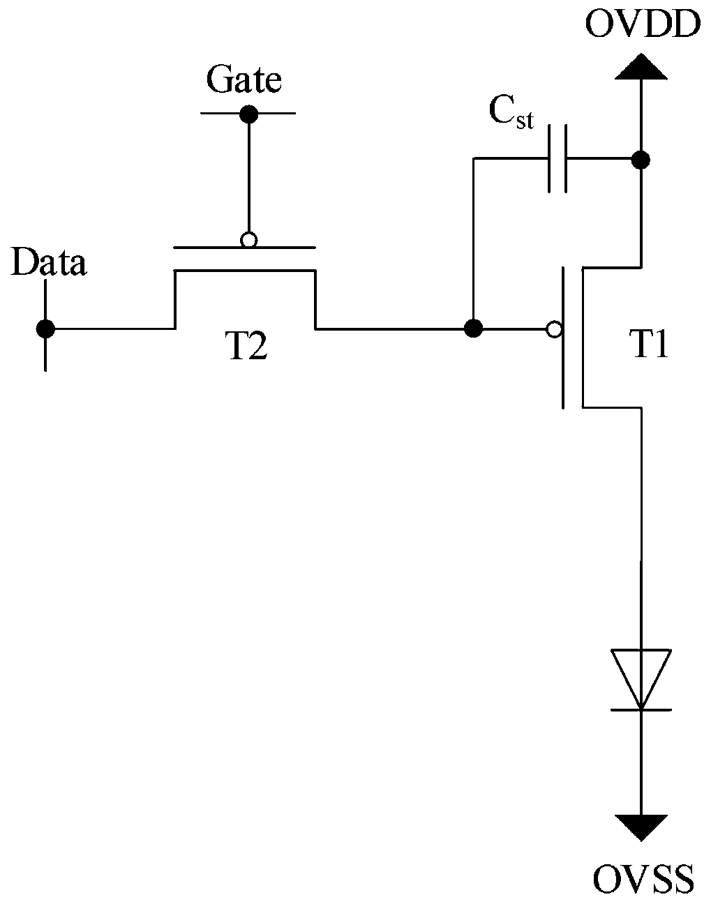 A kind of oled pixel circuit and method for slowing down aging of oled device