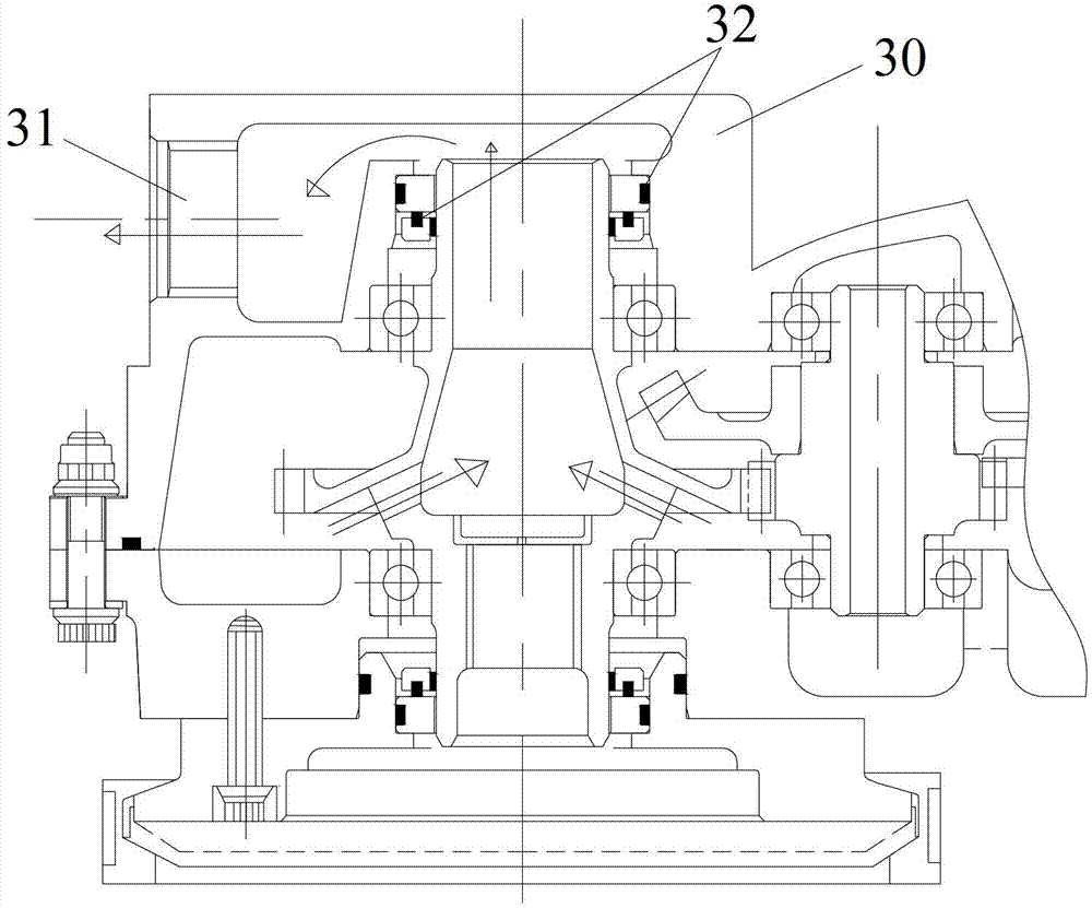 Oil-gas separation gear and engine provided with same