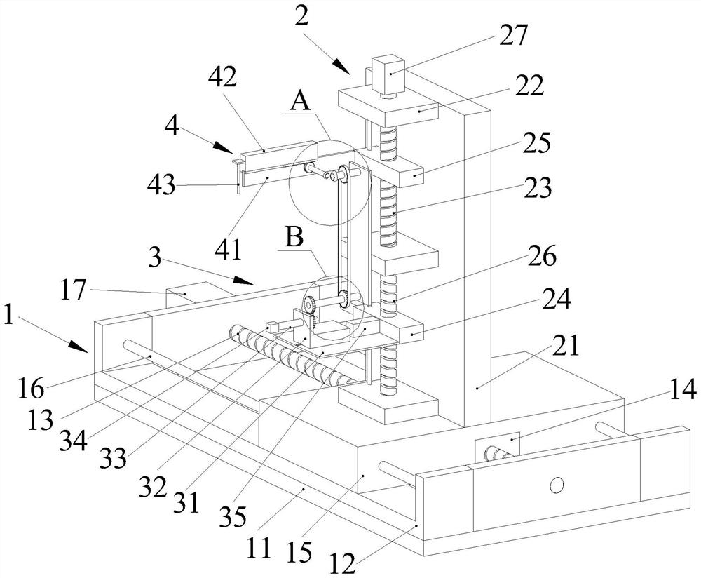 Moving device of double-coordinate winding manipulator