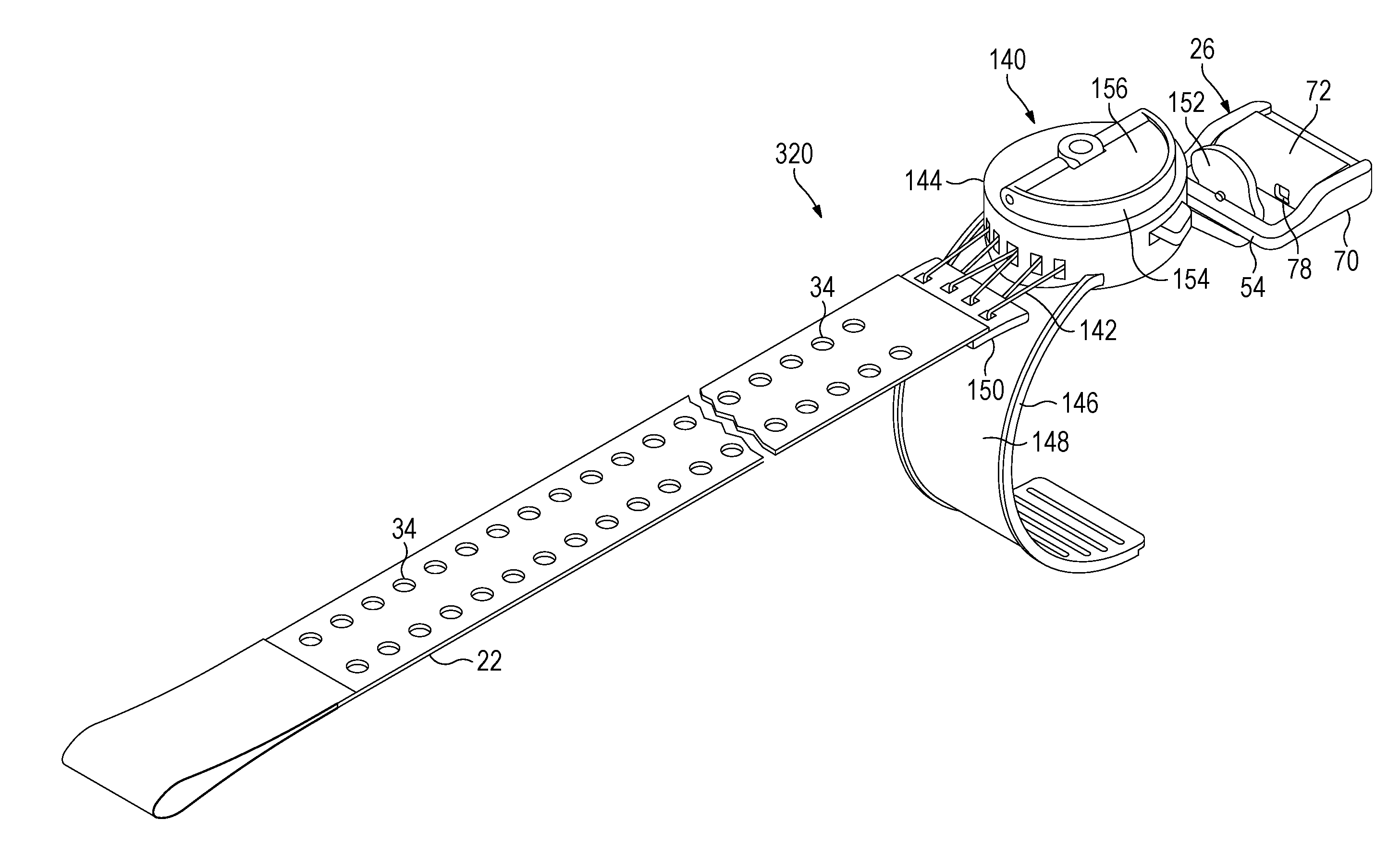 Extremity tourniquet with locking buckle