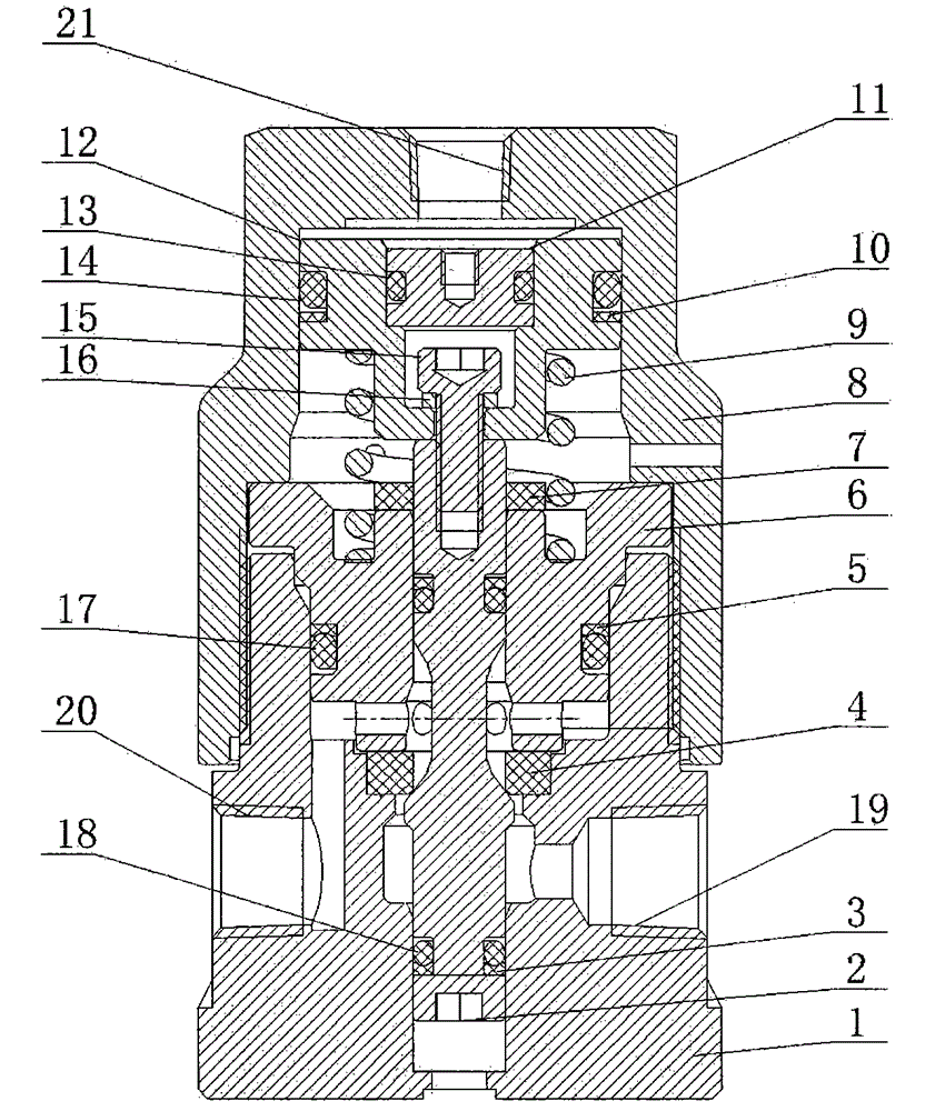 Vertical air-control balance stop valve