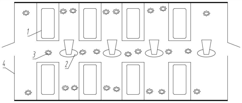 Mixed-culture centralized creep delivery room for suckling piglets