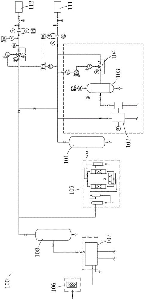 Storage and emergency supply device and method for backup instrument air source