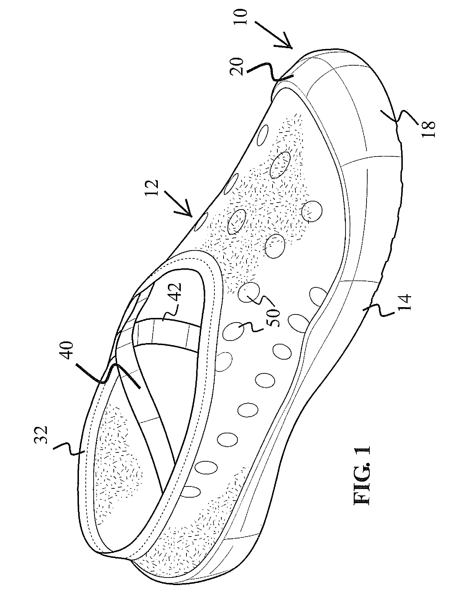 Shoe with elastic upper