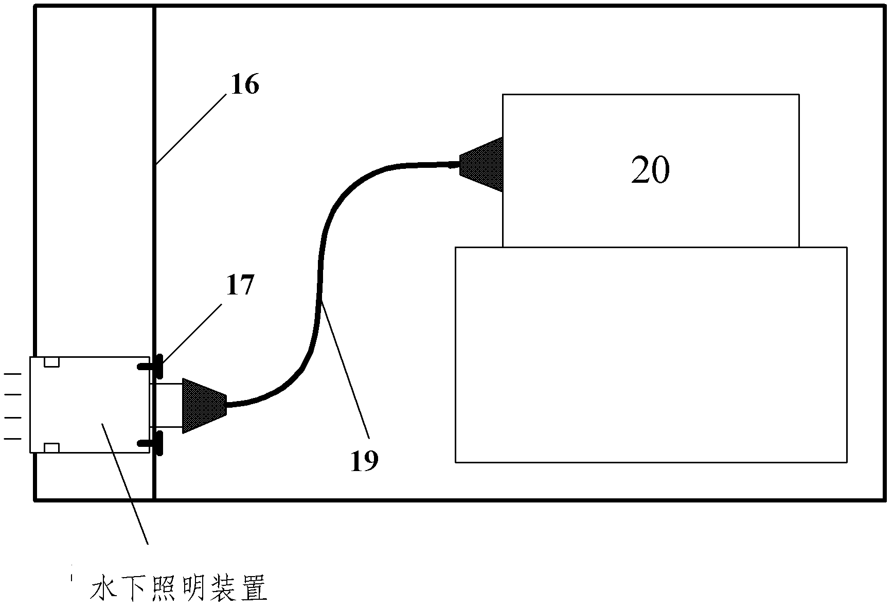 Small underwater light-emitting diode (LED) lighting device