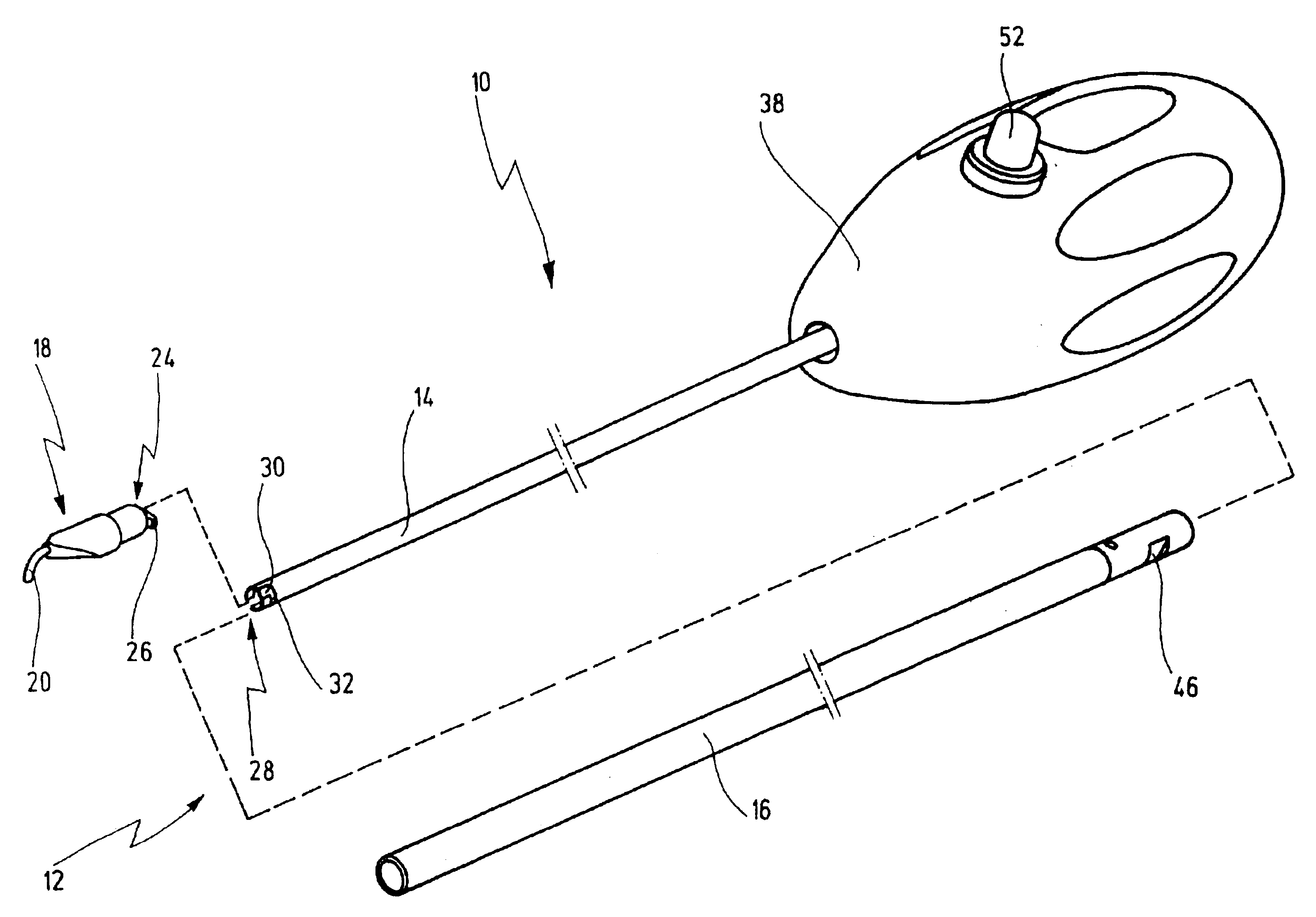 Medical instrument with removable tool