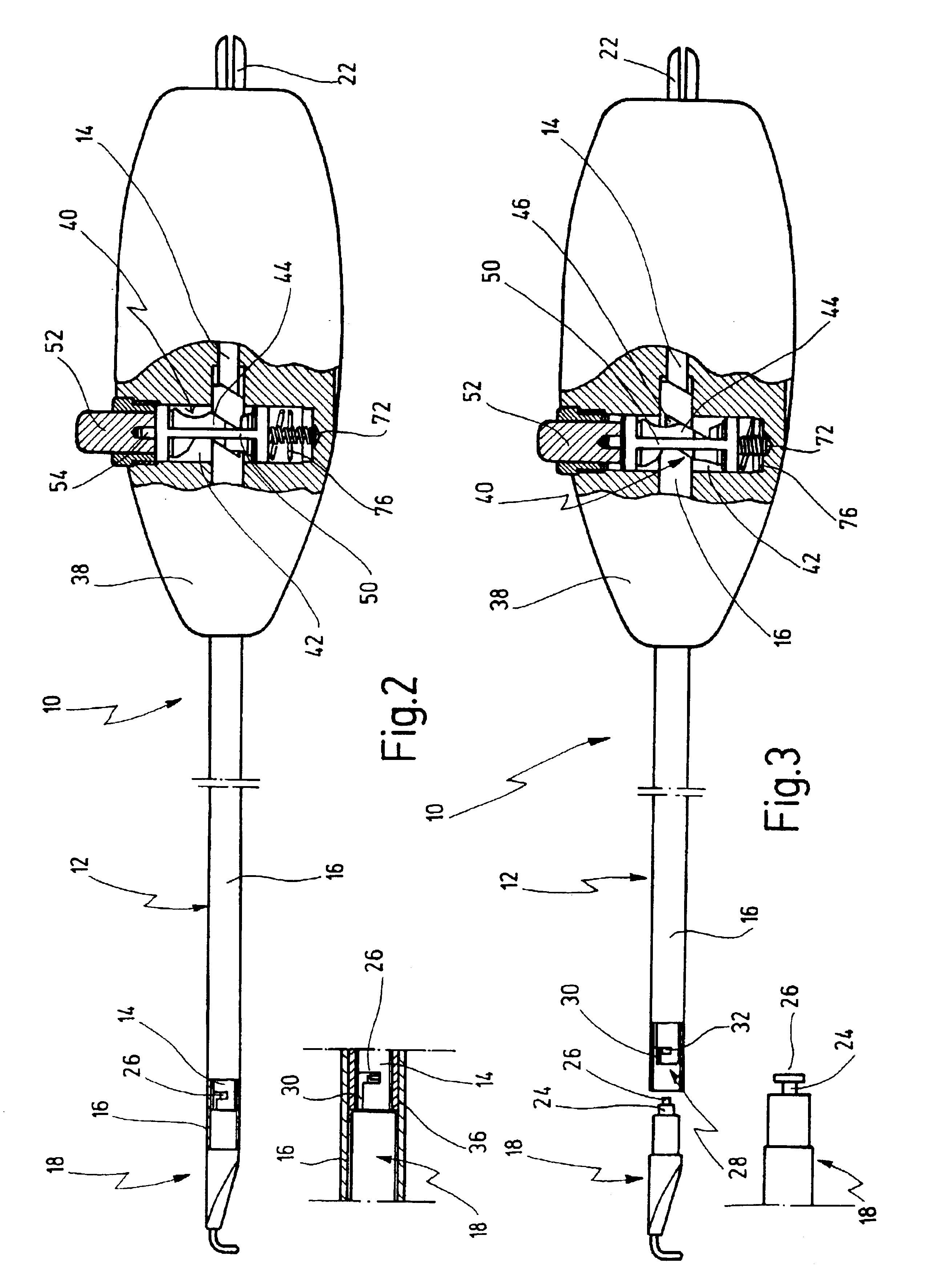 Medical instrument with removable tool