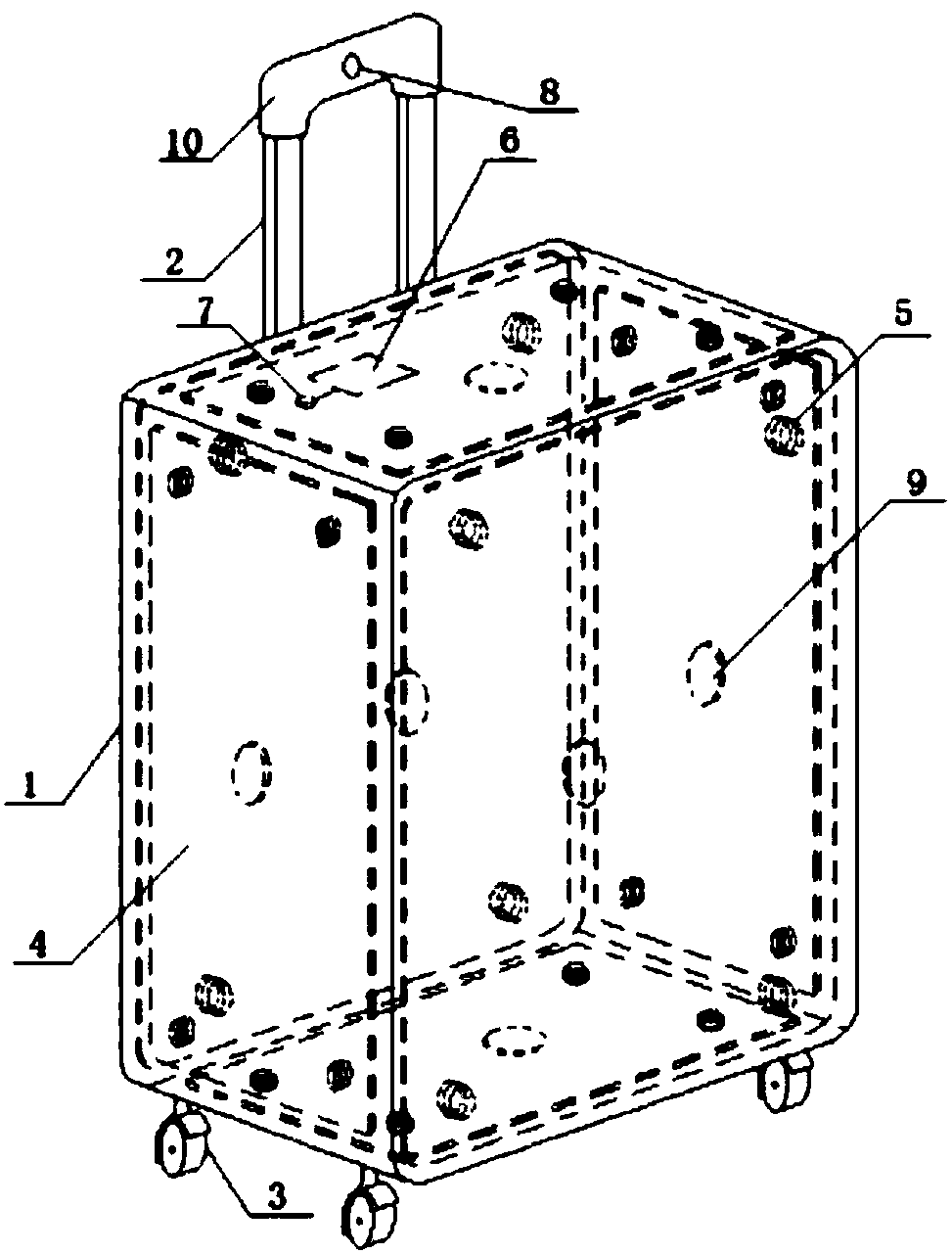 Intelligent damping suitcase