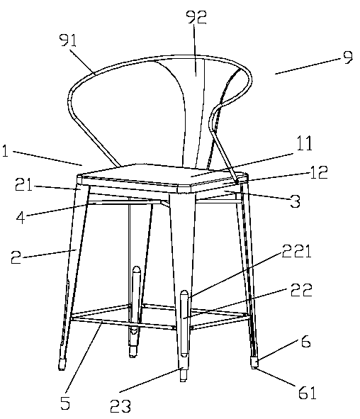 Environmental-protection barstool