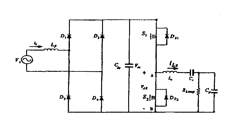 Single-stage high-power-factor feedback frequency conversion type resonant energy control circuit