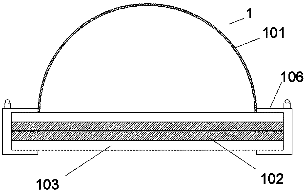 Coupling test method and test system for flame and pressure after premixed gas cloud deflagration in open space with different humidity