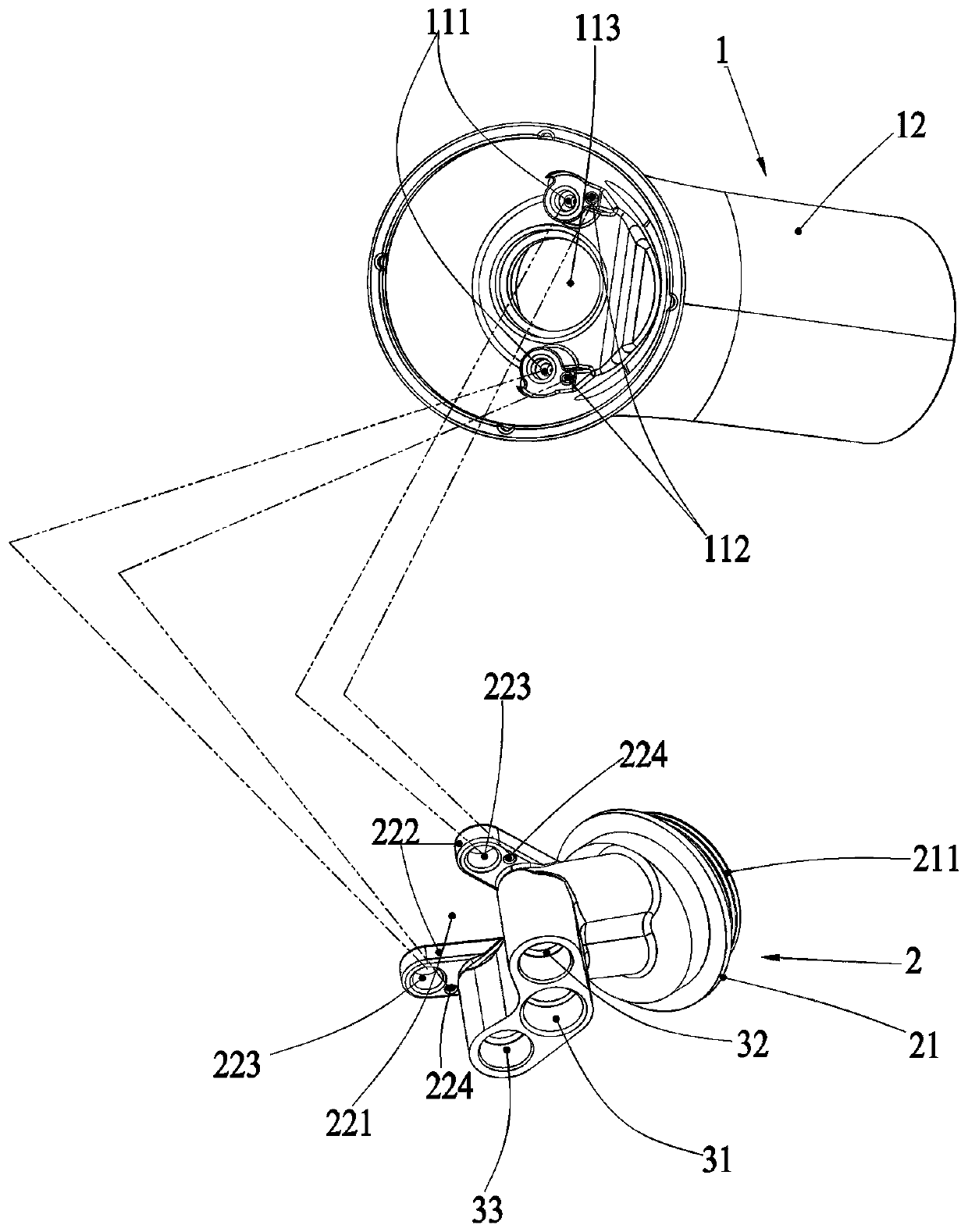 Valve core seat fixing structure of extraction type faucet, and extraction type faucet