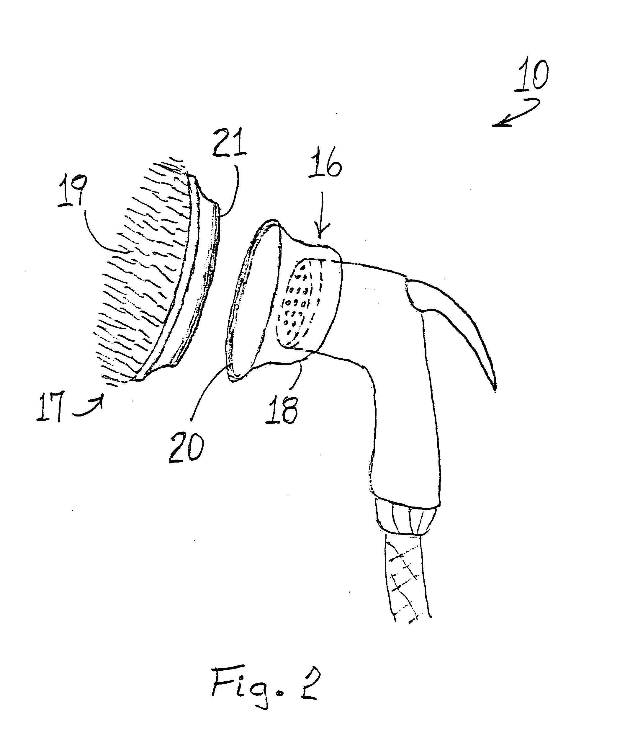 Sink spray scrubber