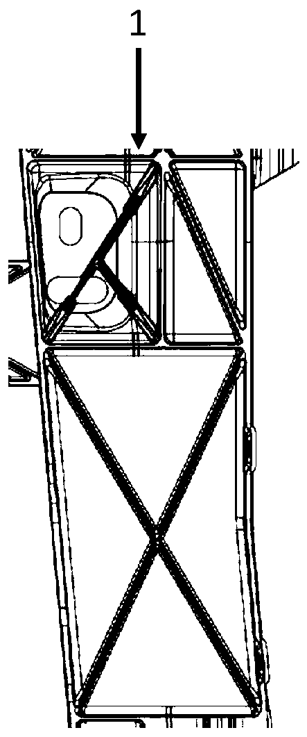 Crossbeam assembly used for automobile instrument board