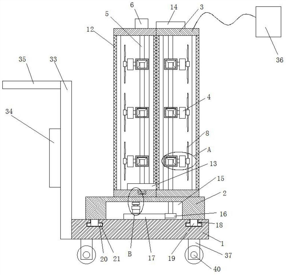 Building airtight performance and noise testing instrument