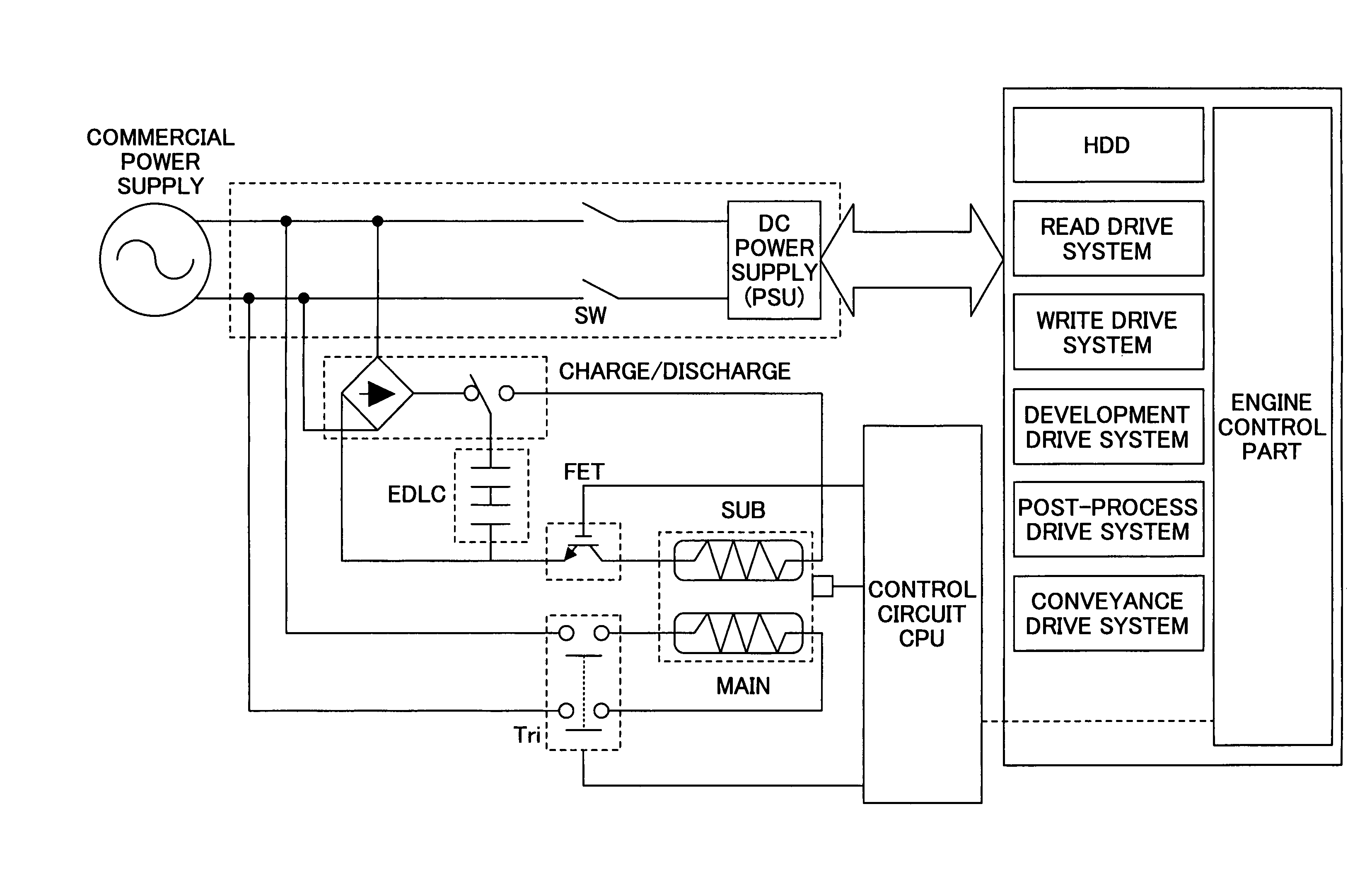 Electric power supply control device, heating device and fixing device