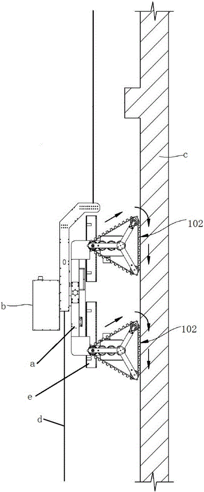 Climbing-type glass curtain wall cleaning robot