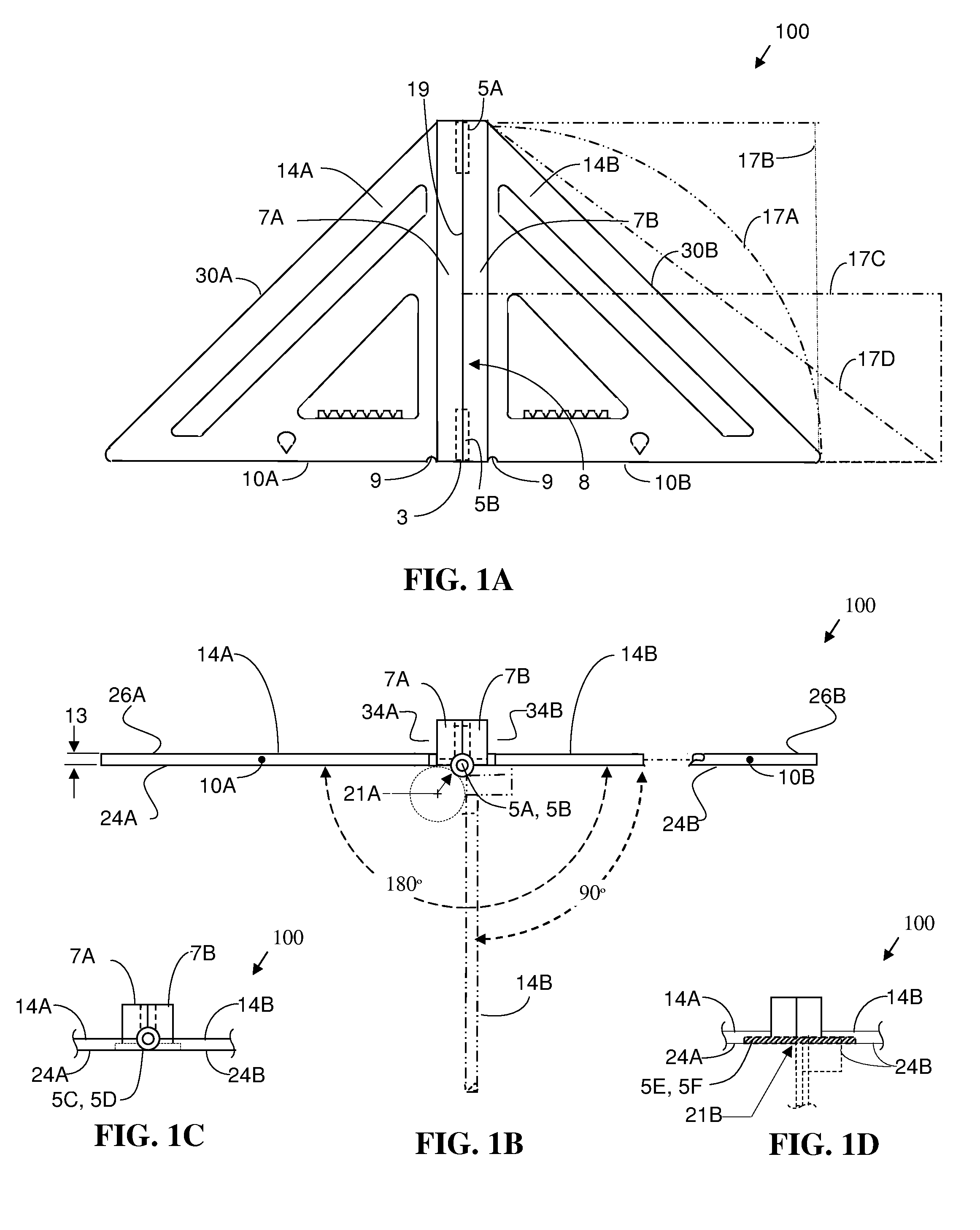 Hinged measuring and marking device