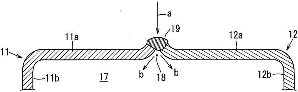 Welding method and welding structure of metal members