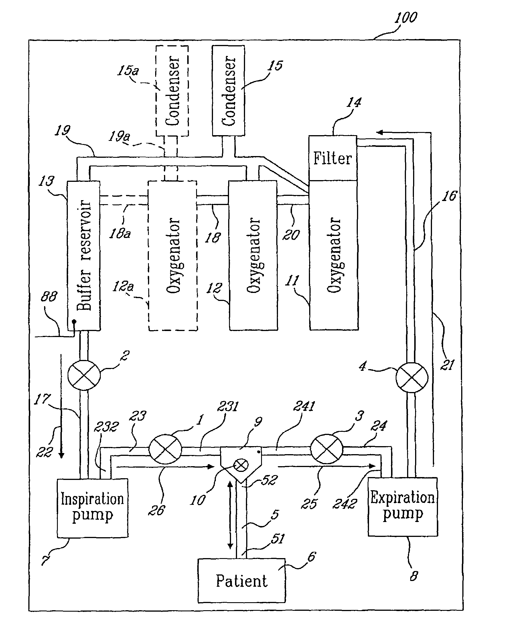 Method and apparatus for conducting total liquid ventilation with control of residual volume and ventilation cycle profile