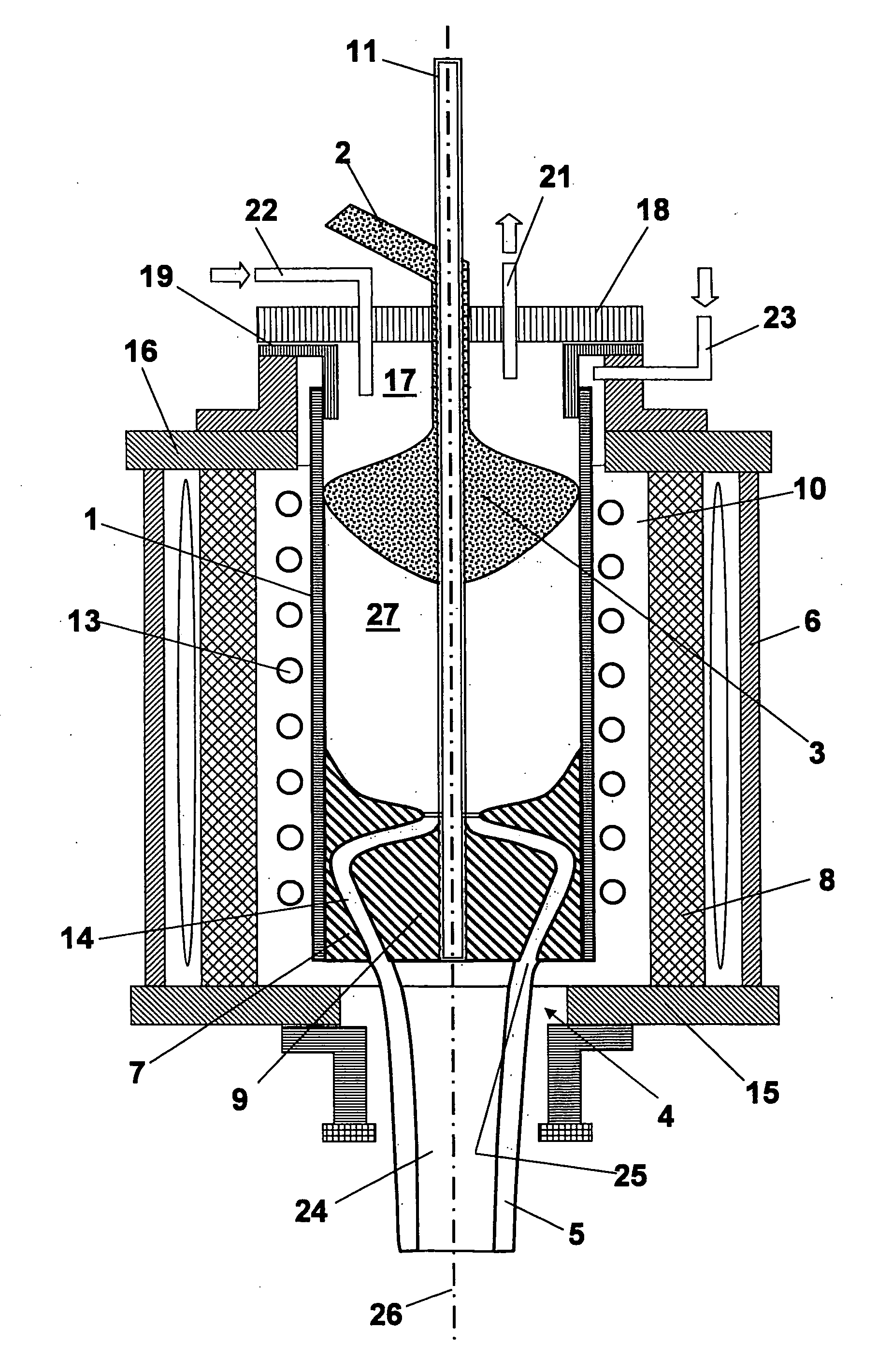 Method for producing quartz glass doped with nitrogen and quartz glass grains suitable for carrying out the method