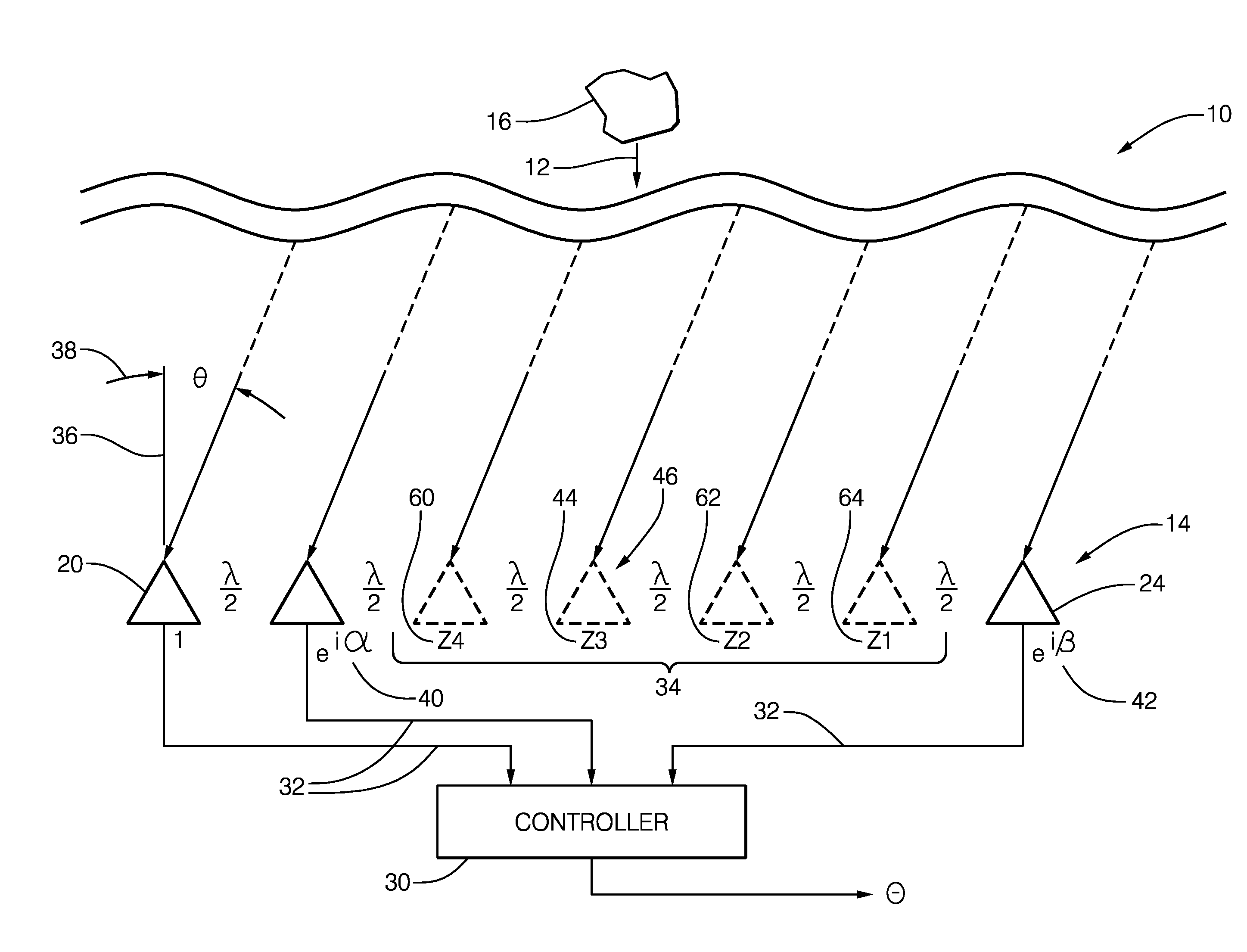 Radar system and method for virtual antenna signals