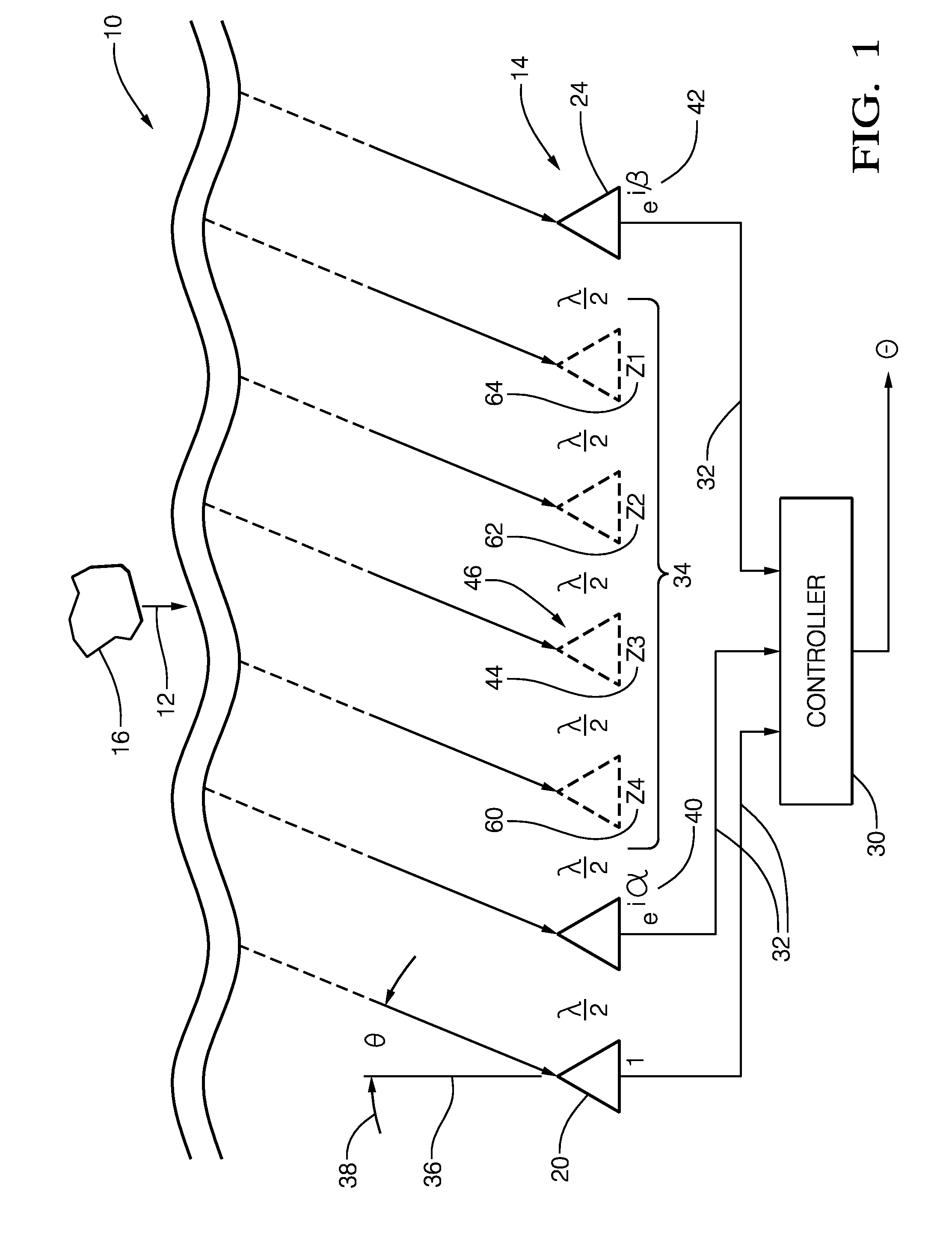 Radar system and method for virtual antenna signals