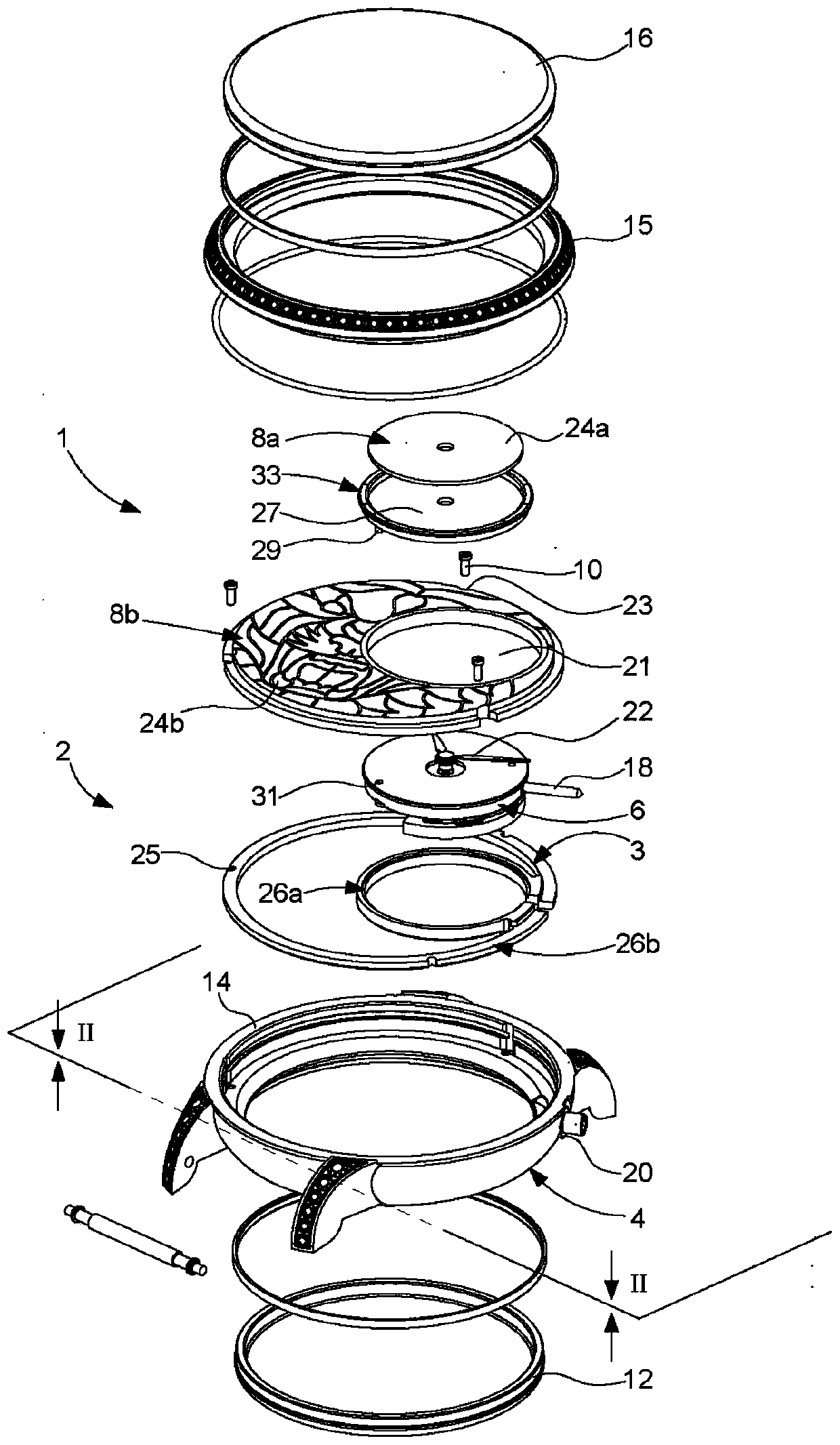 Watch comprising a watch case having two dials