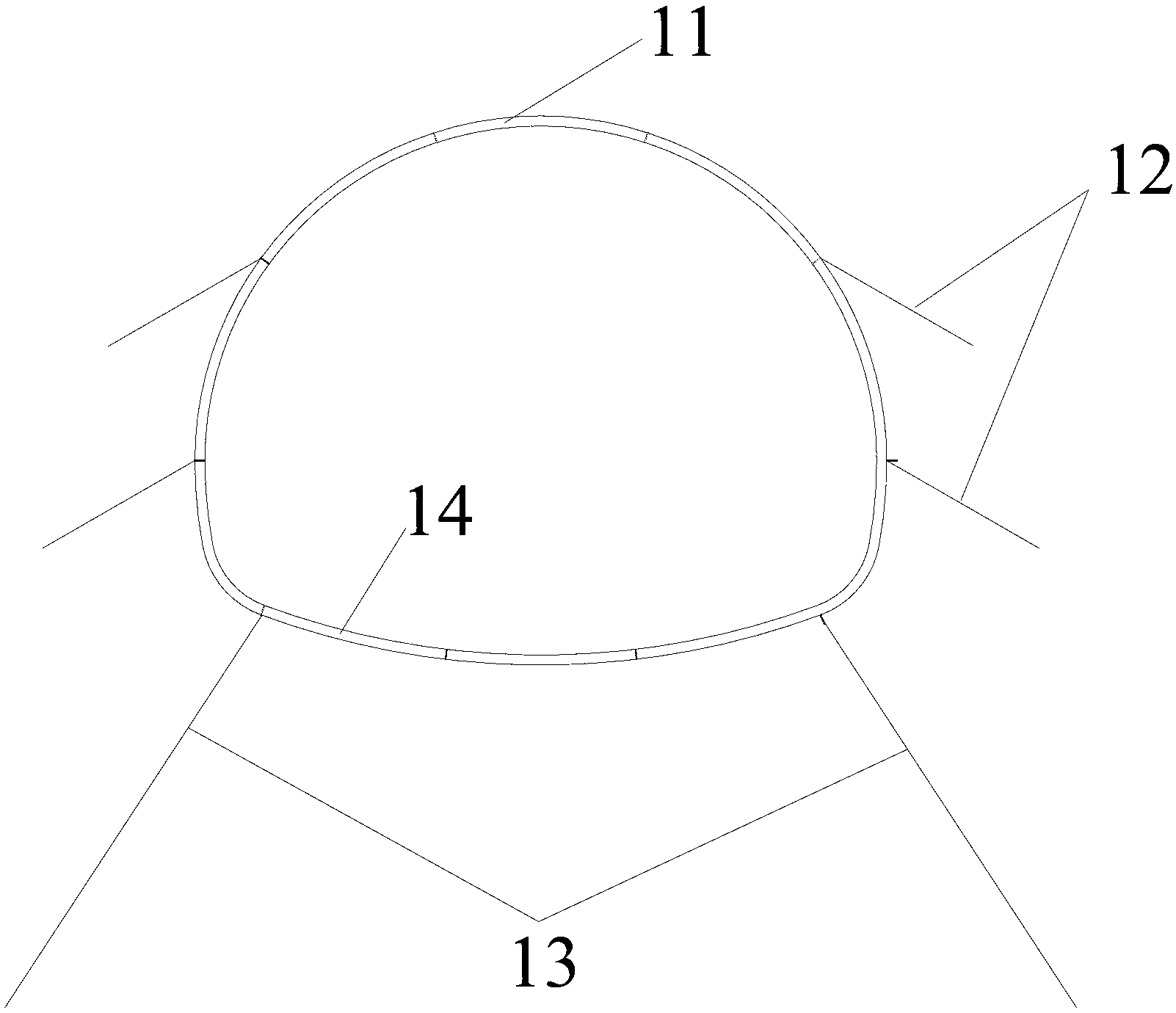 Method for supporting extruded swelling rock road tunnel