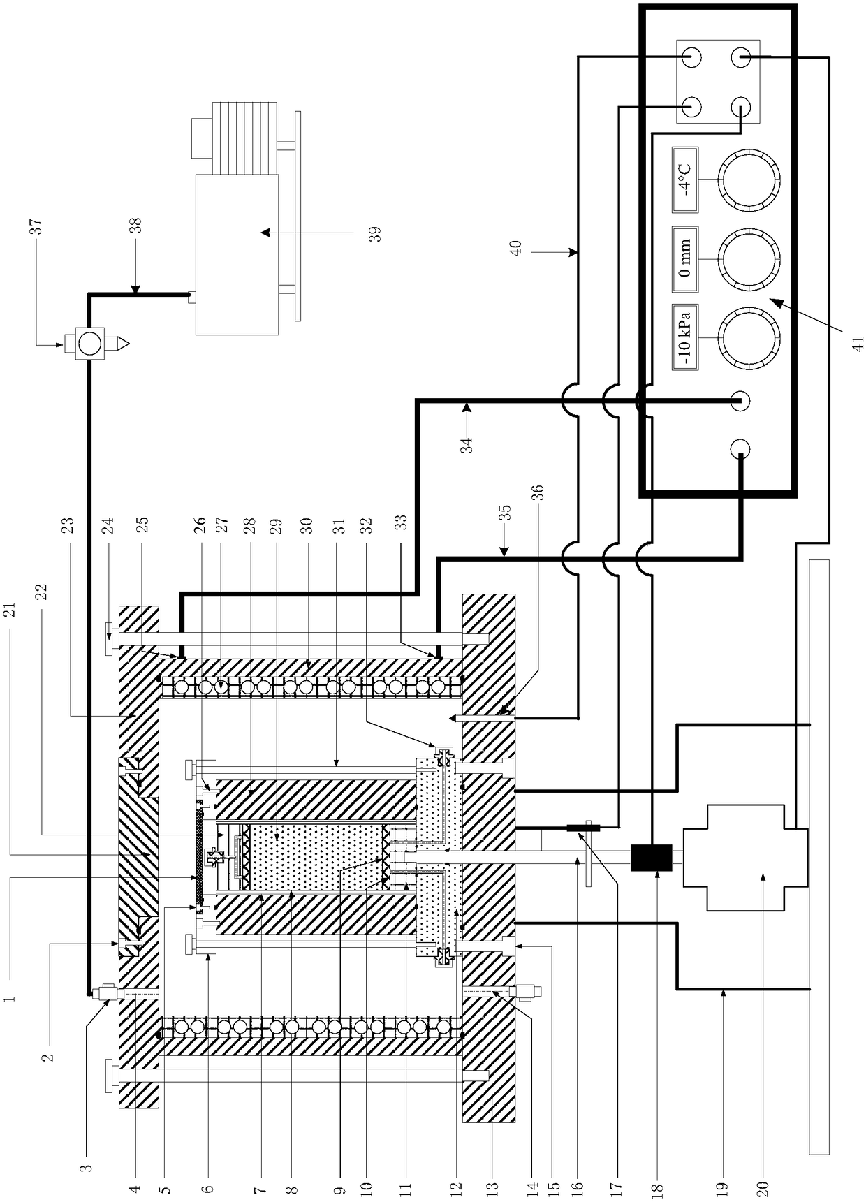 Incohesive soil freezing sample preparation equipment