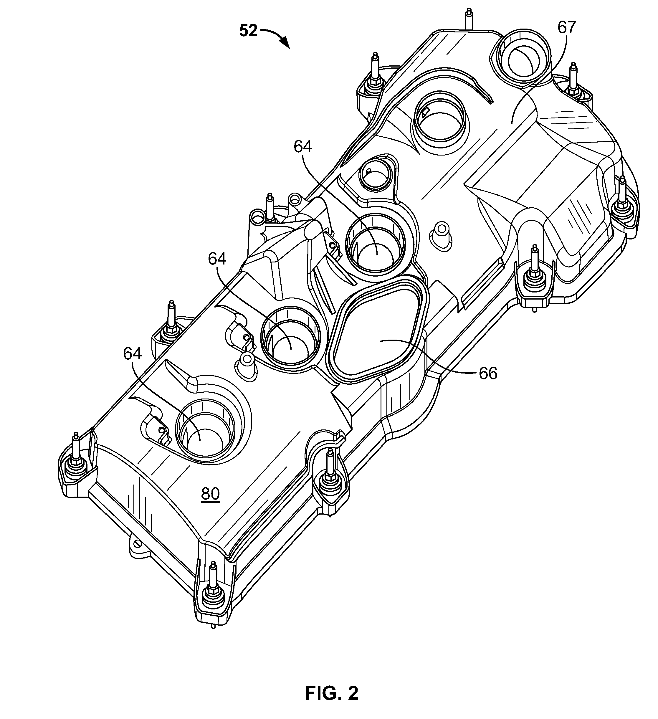 Upper cylinder head housing for use with an engine and method of making the same