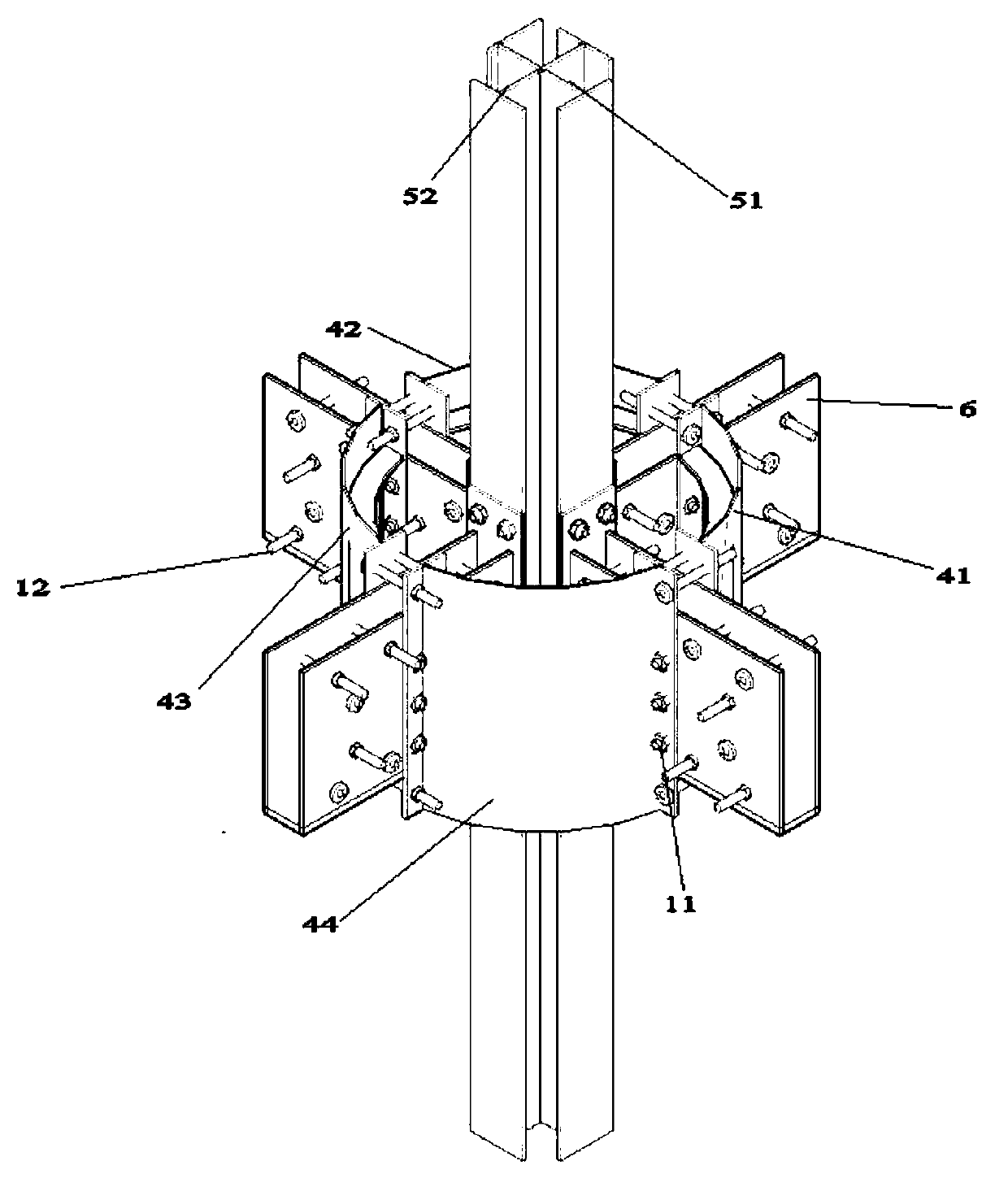 A pvc-frp tube-confined steel concrete column-reinforced concrete beam cross joint