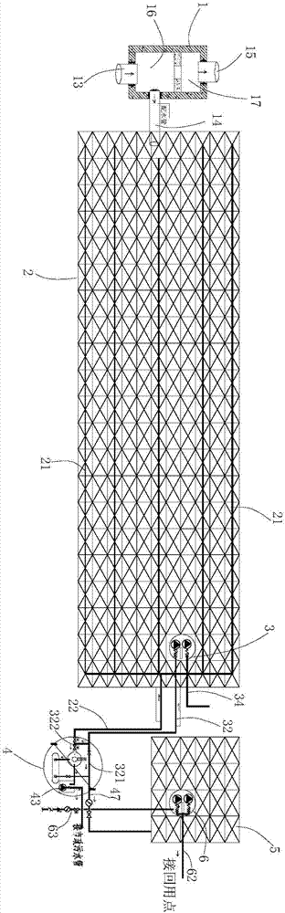 Rainwater-collection recycling system and construction method thereof