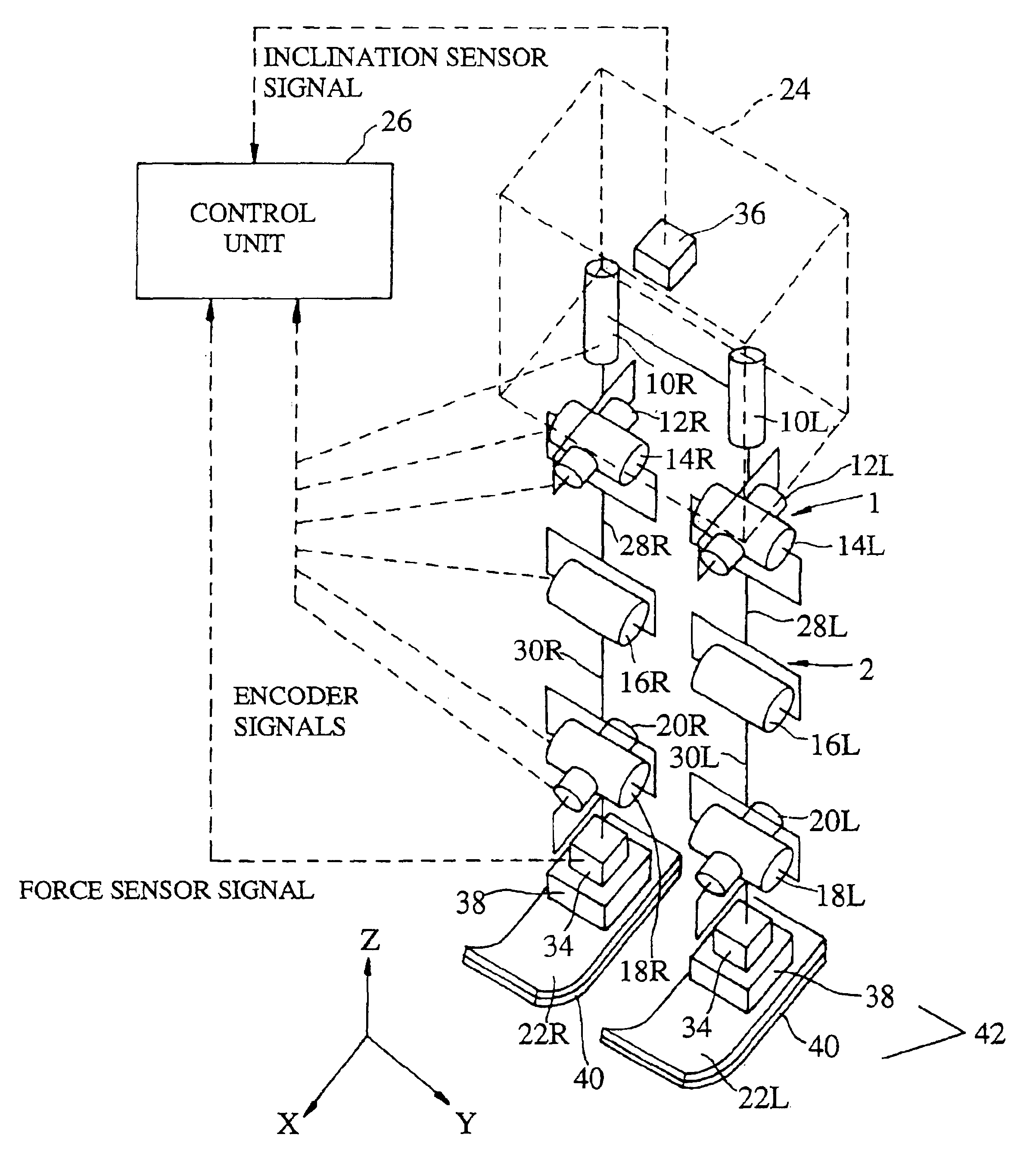 Gait pattern generating device for legged mobile robot