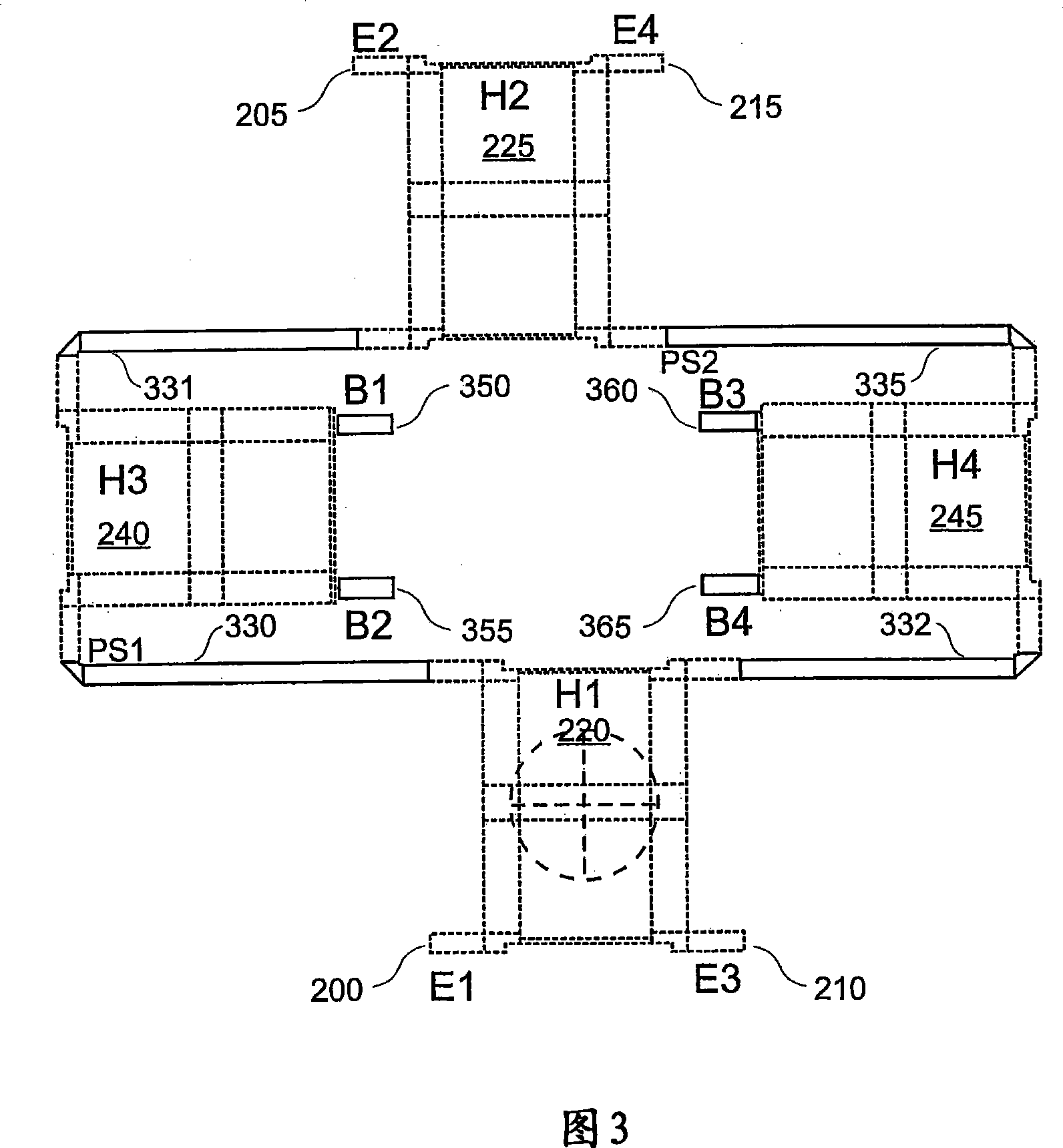 Method for carrying out butler matrix