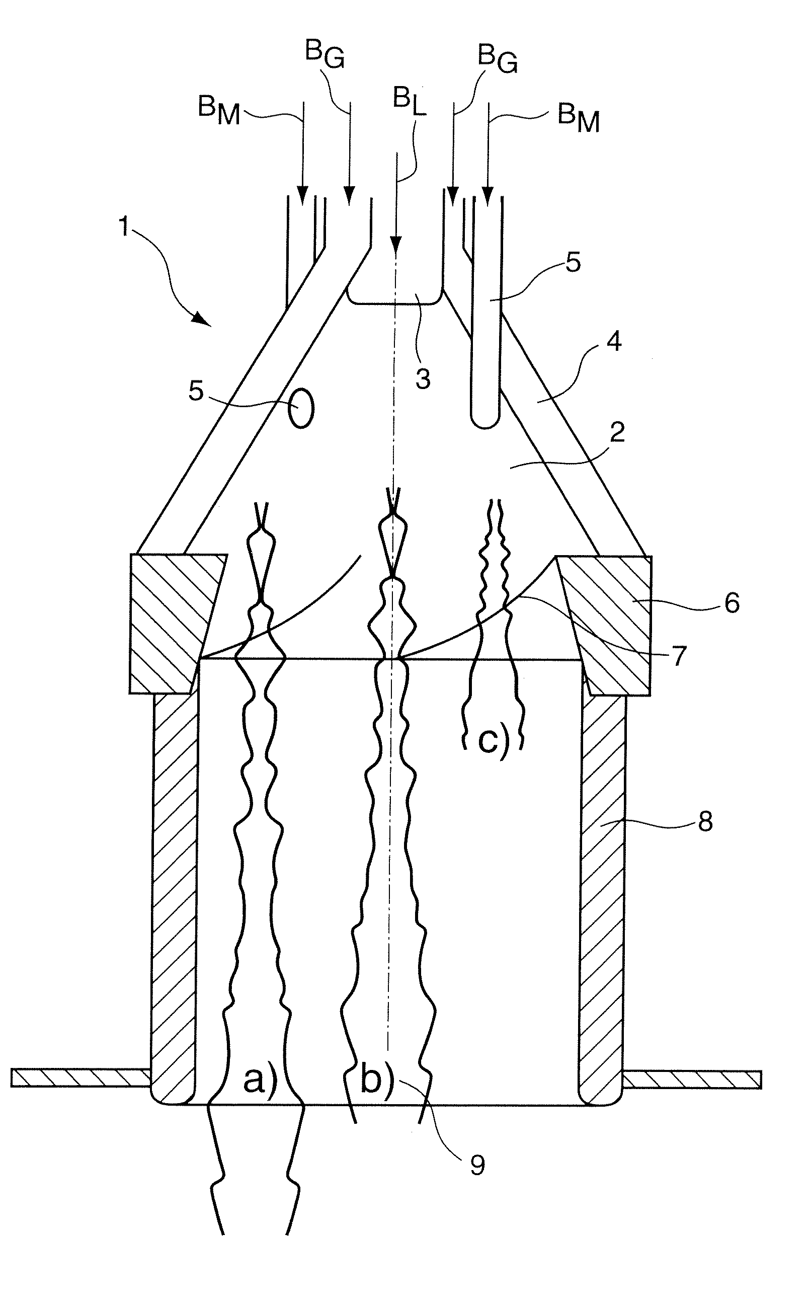 Method and Device for Burning Hydrogen in a Premix Burner