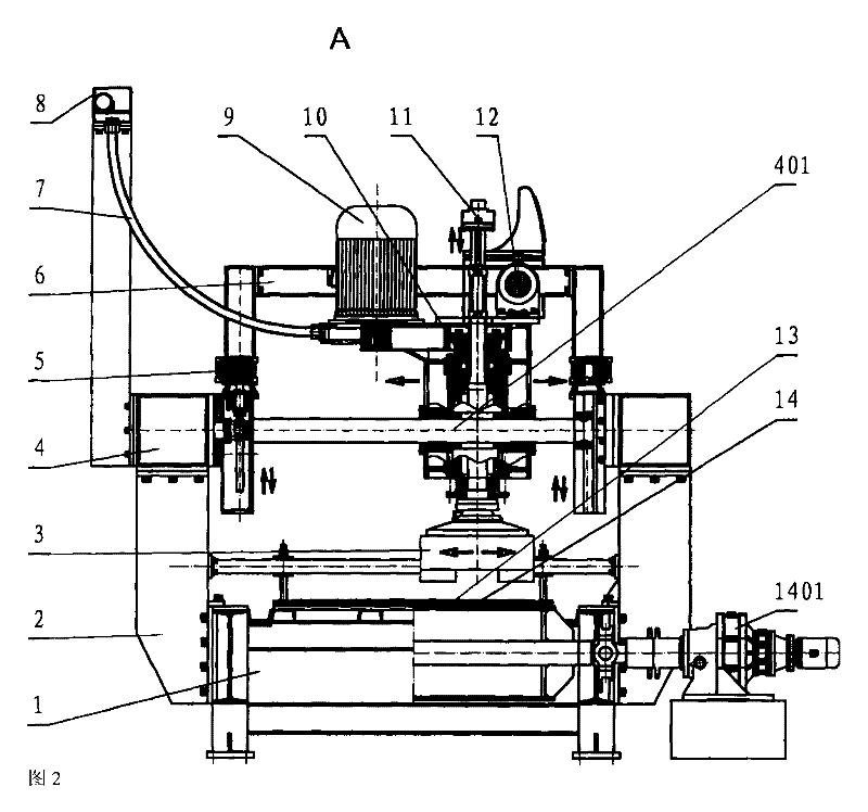 Full-automatic multi-grinding head polishing machine moving independently