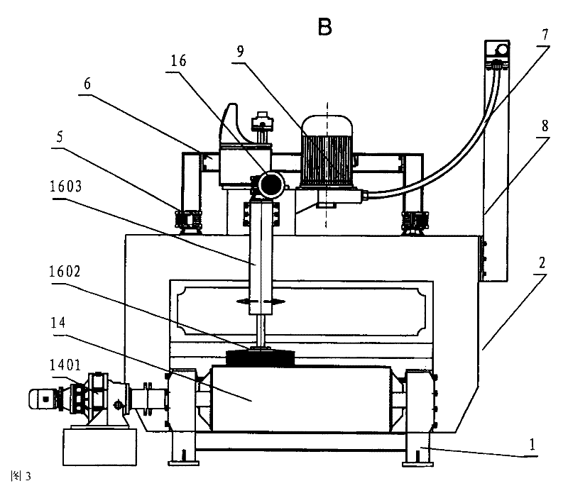 Full-automatic multi-grinding head polishing machine moving independently