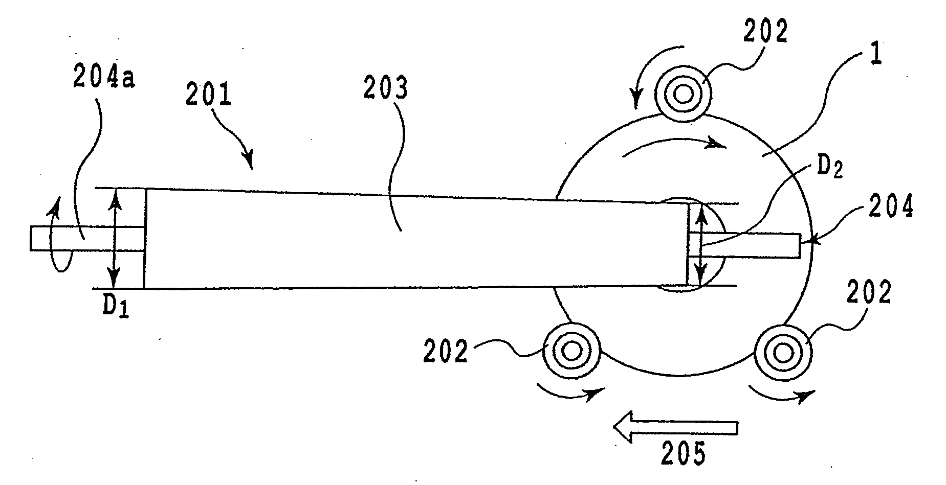 Scrubbing device and roll sponge assembly used therein