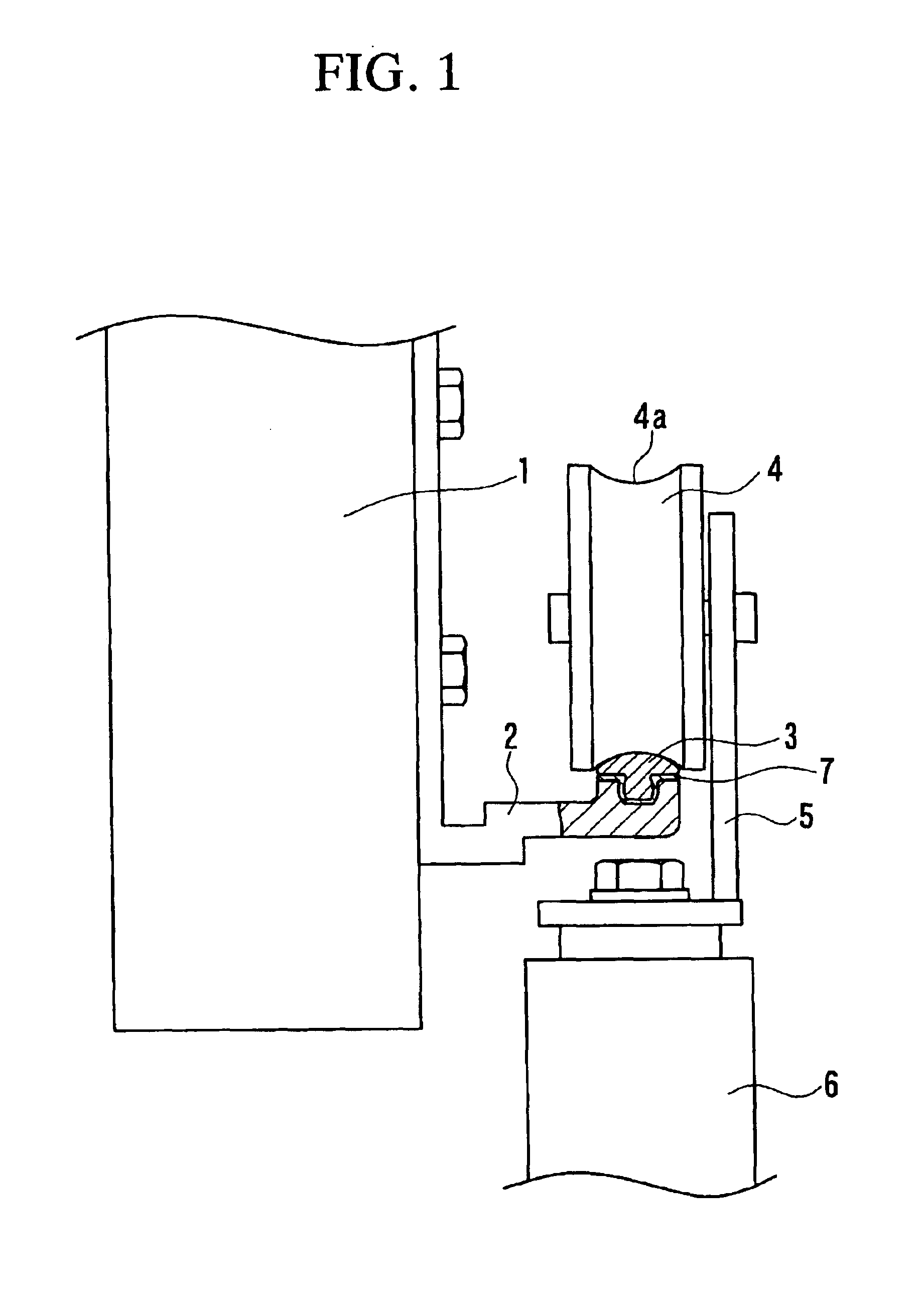 Rail structure for the door