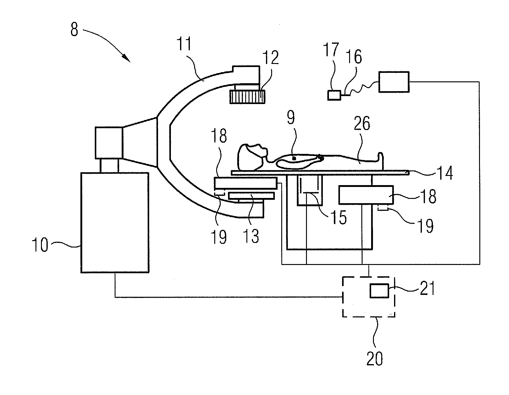 Microcapsule for local treatment of a tumor and method for positioning a magnetic gradient field guiding magnetic nanoparticles to a target location as well as apparatus for positioning a magnetic gradient field