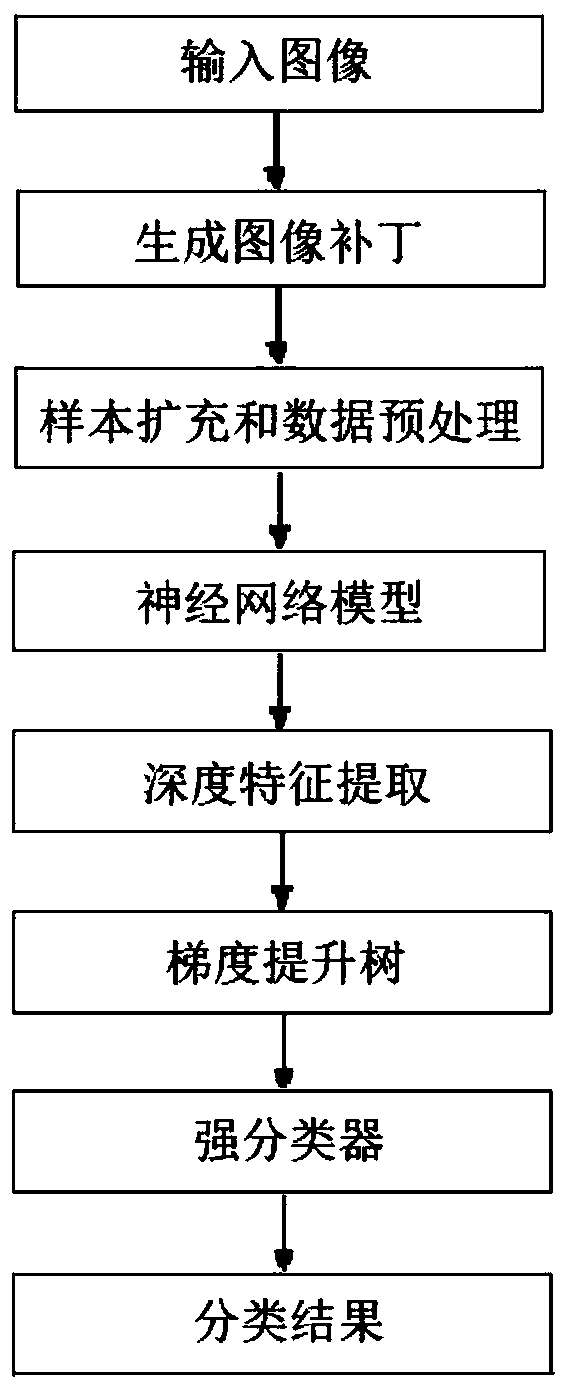 Image recognition method combining convolutional neural network and gradient lifting tree