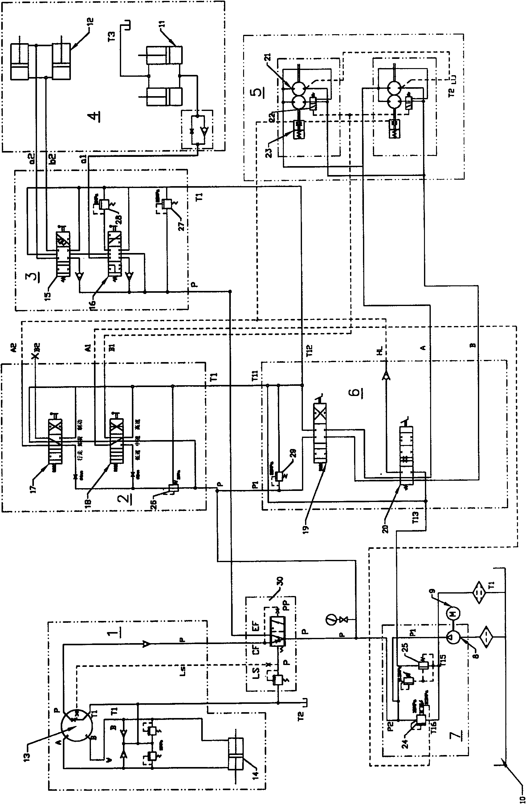 Full hydraulic electric forklift electric system