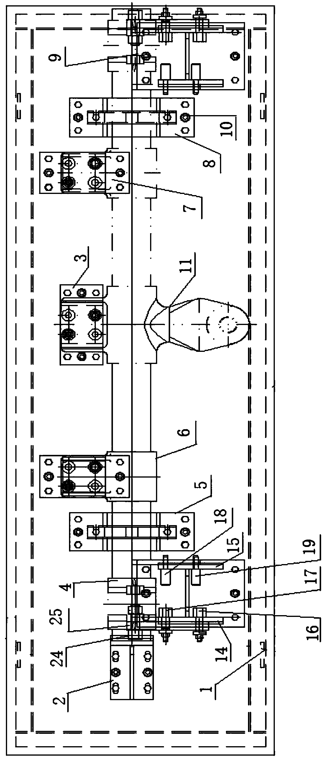 Welding positioning device for vehicle front air storage cylinder assembly