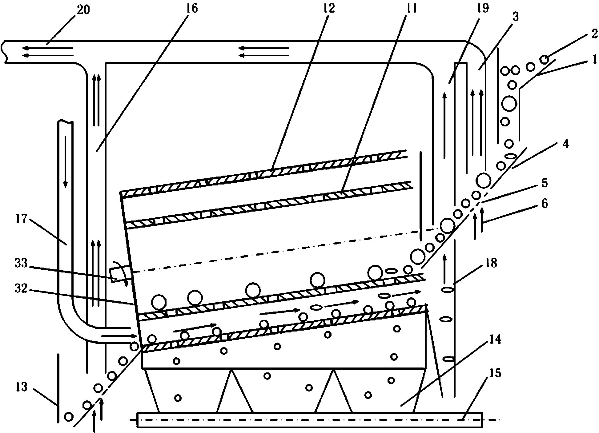 Environment-friendly type composite grain scalping machine