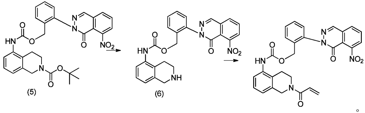 Paclitaxel and nitrophthalazinone BTK (Bruton 's tyrosine kinase) inhibitor combined pharmaceutical composition and application thereof